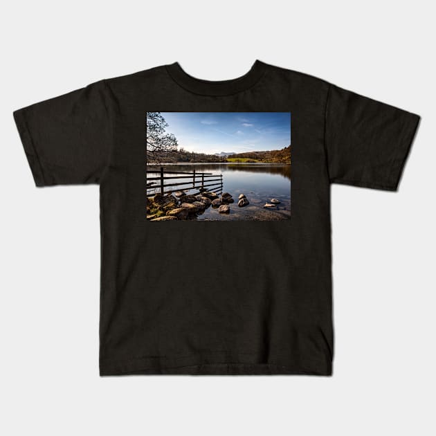 Loughrigg Tarn Kids T-Shirt by Reg-K-Atkinson